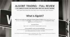 Desktop Screenshot of algobittrading.com