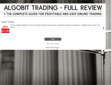Tablet Screenshot of algobittrading.com